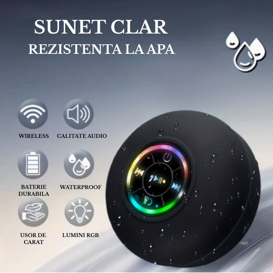 Boxa Wireless cu Lumini RGB si Ventuză
